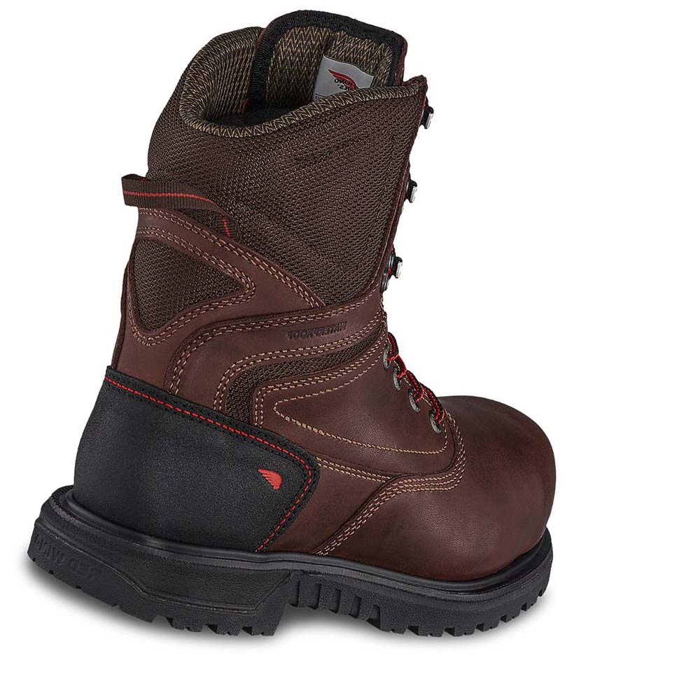 Red Wing Brnr XP 8-inch Waterproof, CSA Safety Toe Women's Work Boots Burgundy | ZA 166EBC